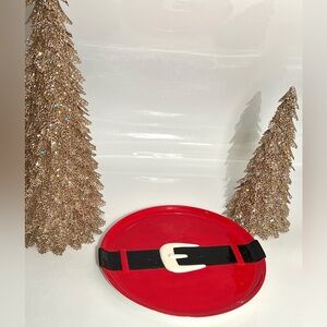 Department 56 "Time to Celebrate" Santa's Belt Cookie Plate